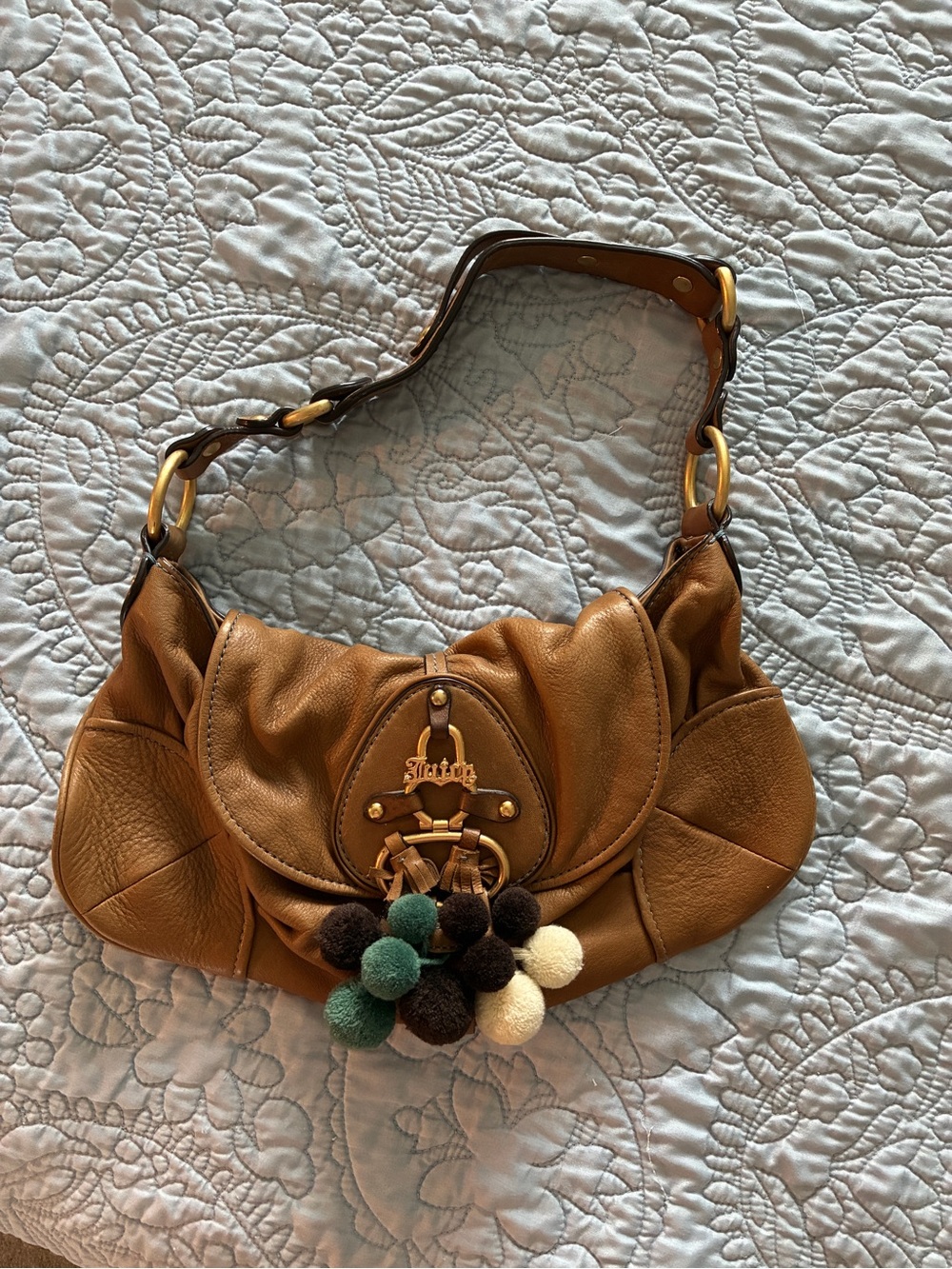Juicy couture leather Pom bag
